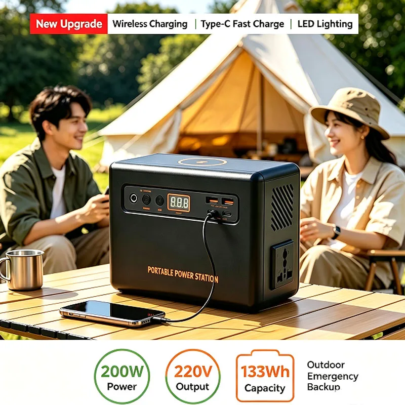 200W Portable Power Station 22 - đánh giá và giá Solar Emergency Charger