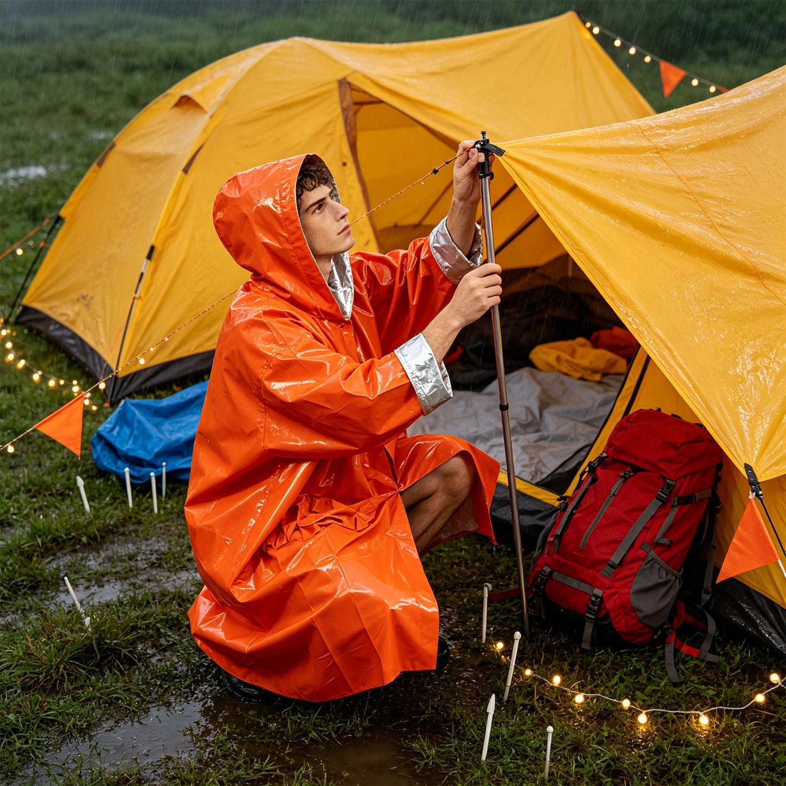1Pc Emergency Waterproof Film  - đánh giá và giá Emergency Poncho Rain