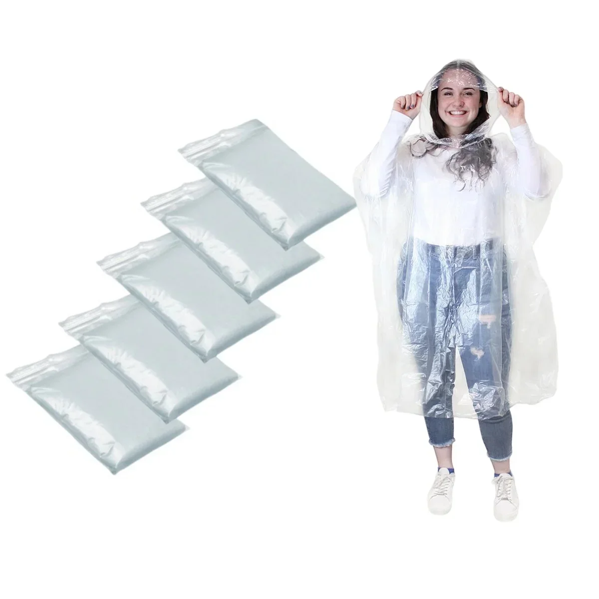 5/10PCS Compact Disposable Rai - đánh giá và giá Emergency Poncho Rain